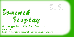 dominik viszlay business card